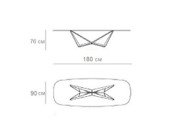 Стол обеденный Scorpio Marble Black 1800