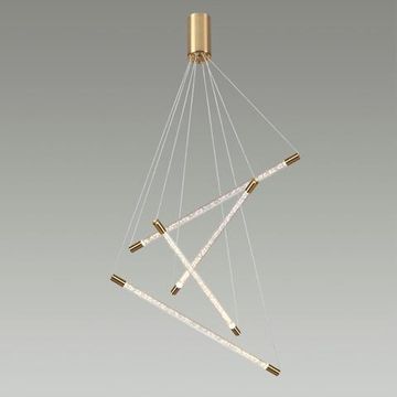 4369/40L HIGHTECH ODL23 267 полированное золото/акрил с пузырьками Подвесной св-к IP20 LED 30W 3000K 1050Лм SPARKY