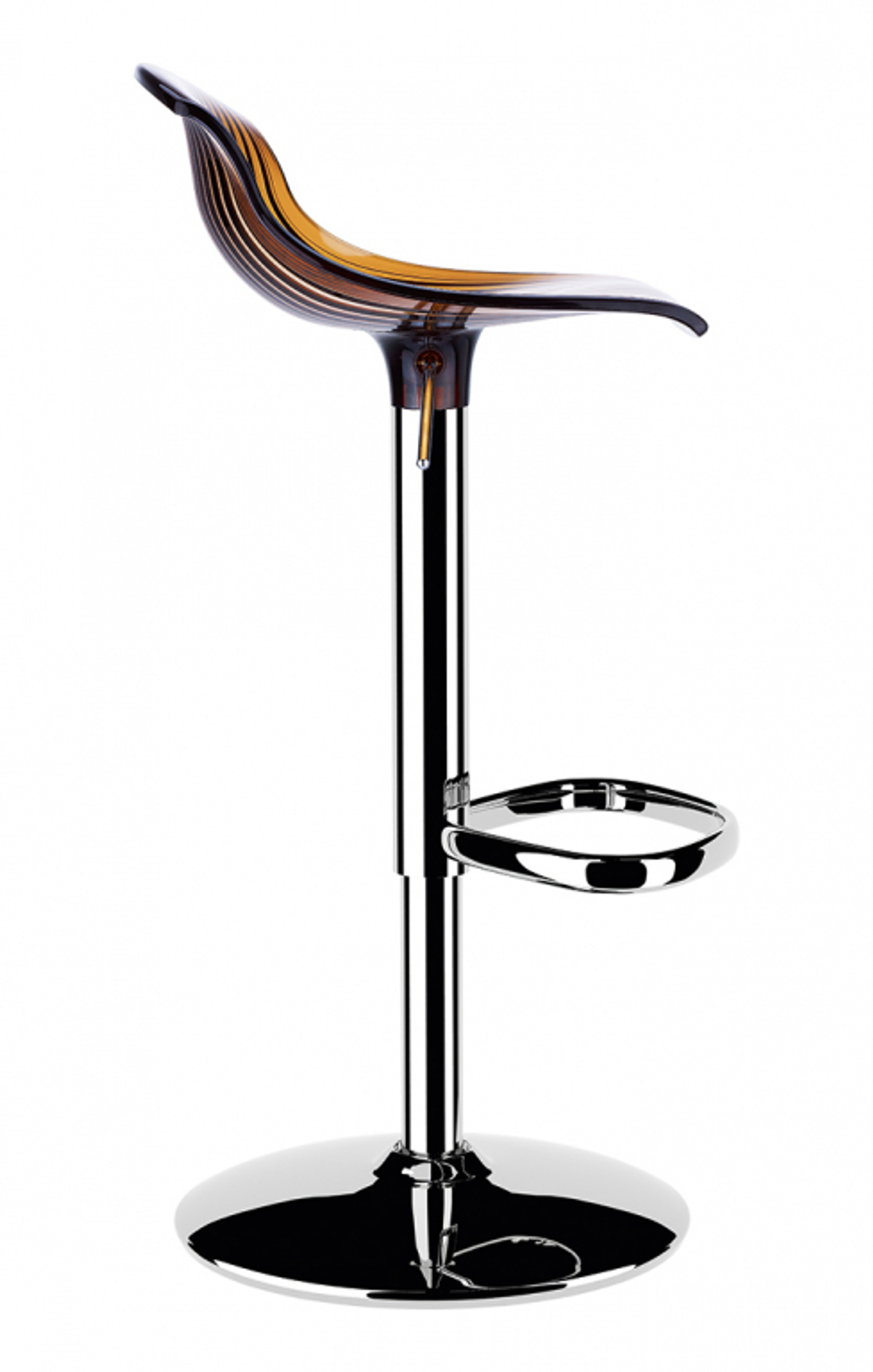 Стул прозрачный барный Siesta Contract Aria, янтарный