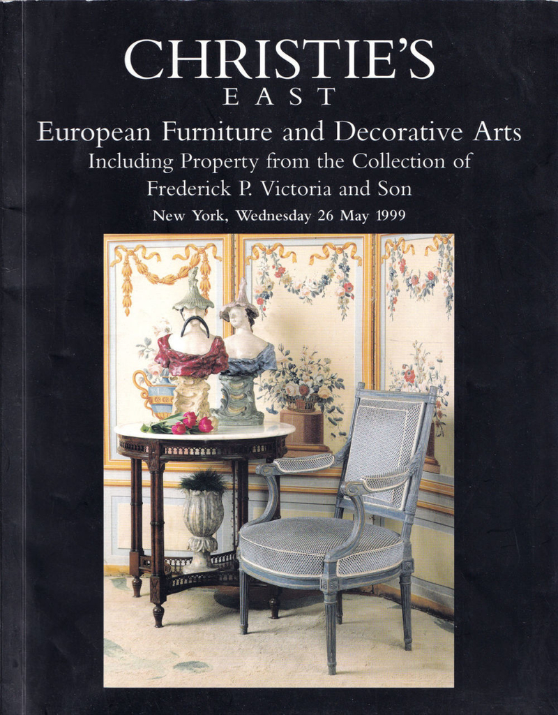 Каталог аукциона Christie's, Нью-Йорк, Европейская мебель и декоративно-прикладное искусство, включая собрание Фредерика П. Виктории и сына от 26 мая 1999 года