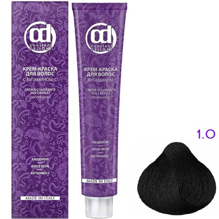 CONSTANT DELIGHT Крем-краска с витамином С, 1/0 черный, 100 мл