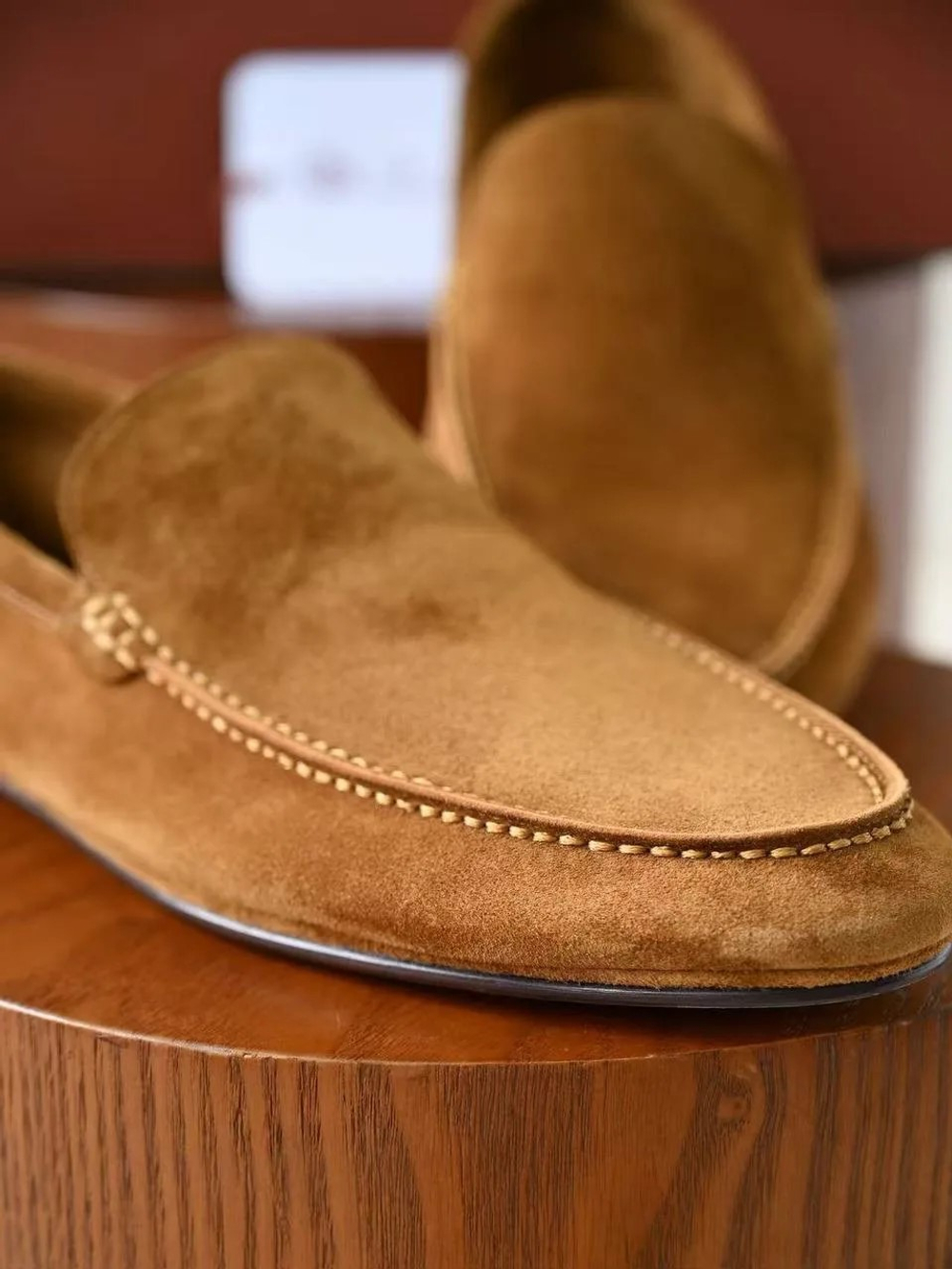 лоферы Loro Piana Anton Walk антон волк лоро пиана реплика премиум класса рыжего цвета замшевые