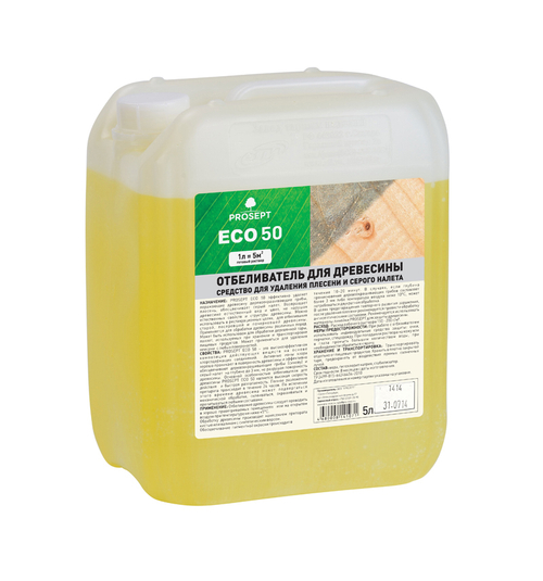 PROSEPT ЕСО 50 отбеливатель д/древесины 10 л