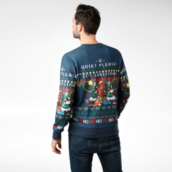Мужская кофта теннисная Quiet Please Ugly Christmas Sweatshirt Men - Dark Blue, Multicoloured