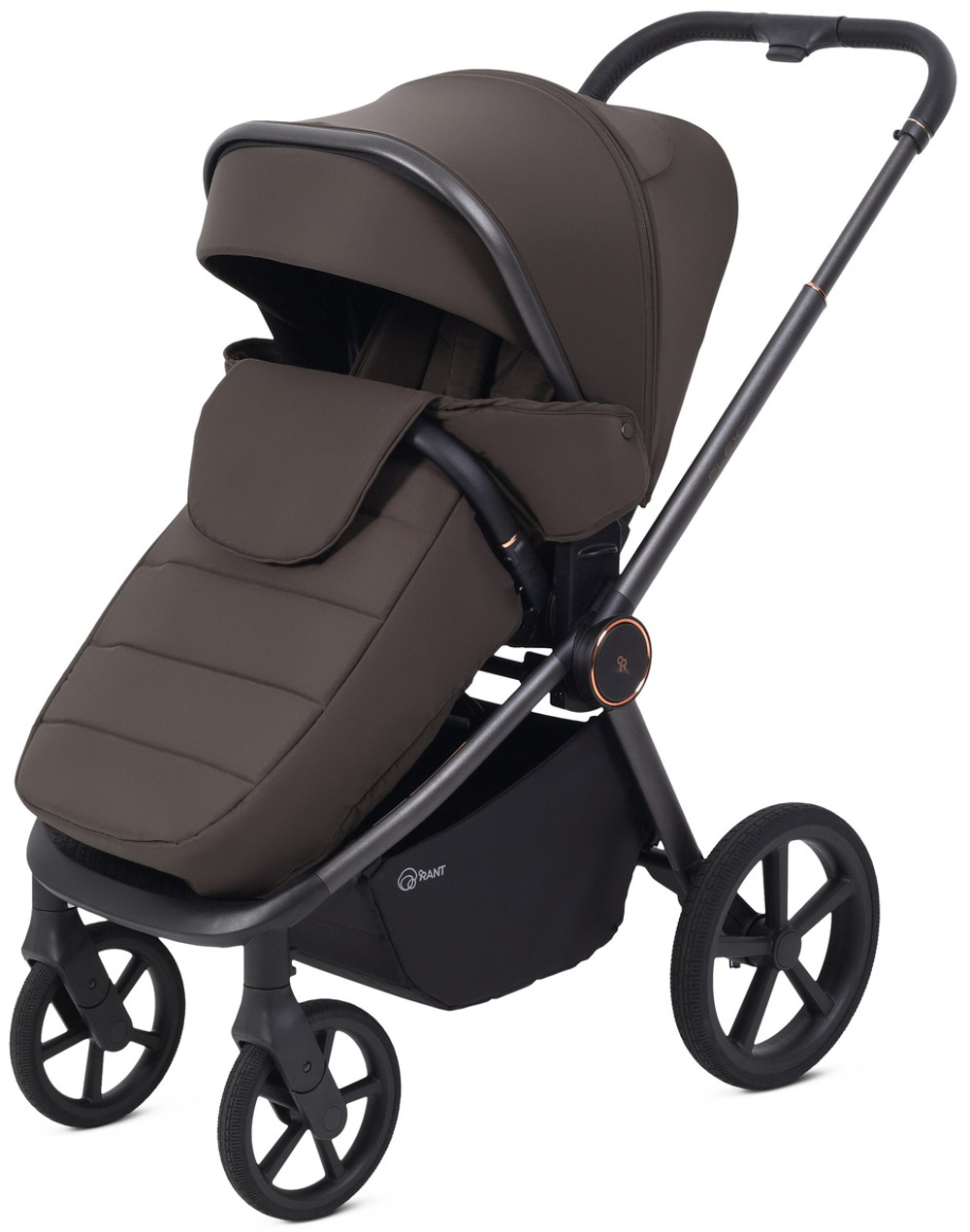 Детская коляска Rant Flex Therm Soft 3 в 1 с автокреслом Cruise Black Shine Brown