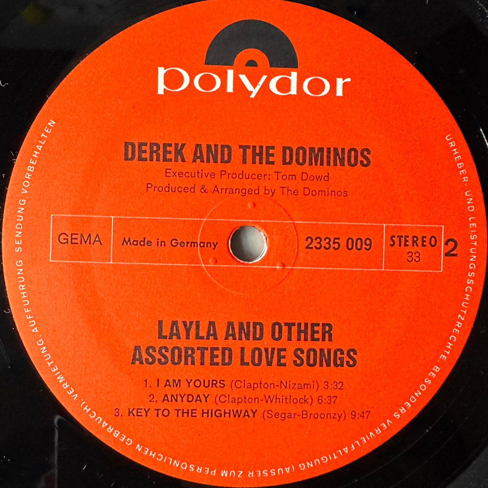 Derek & The Dominos ‎– Layla 2LP (Германия 1970г.)