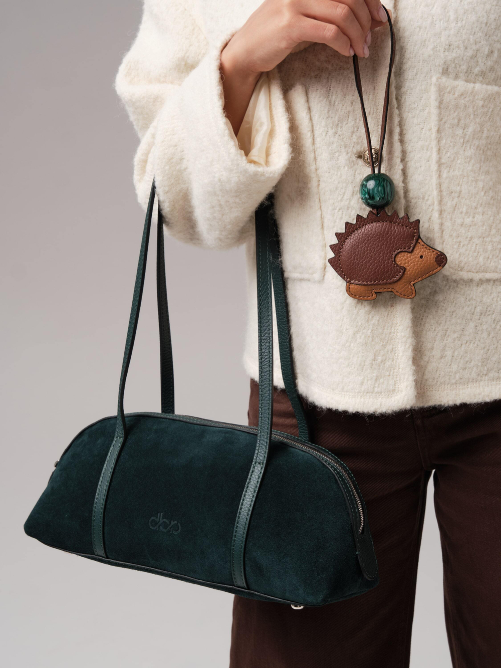 Женская замшевая сумка DBR31225 форест