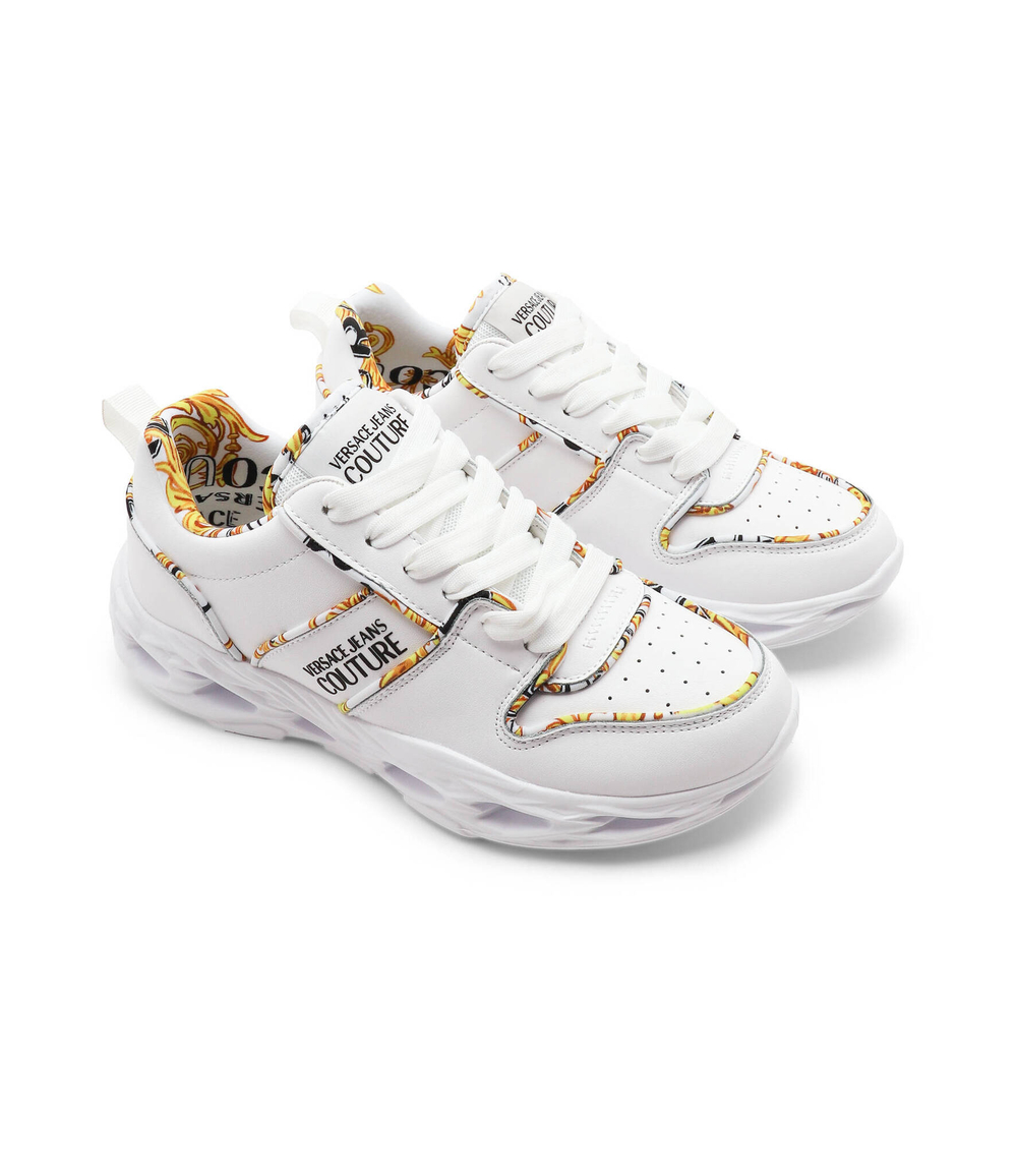 Кожаные кроссовки Versace Jeans Couture - белый(74VA3SS1ZP214)