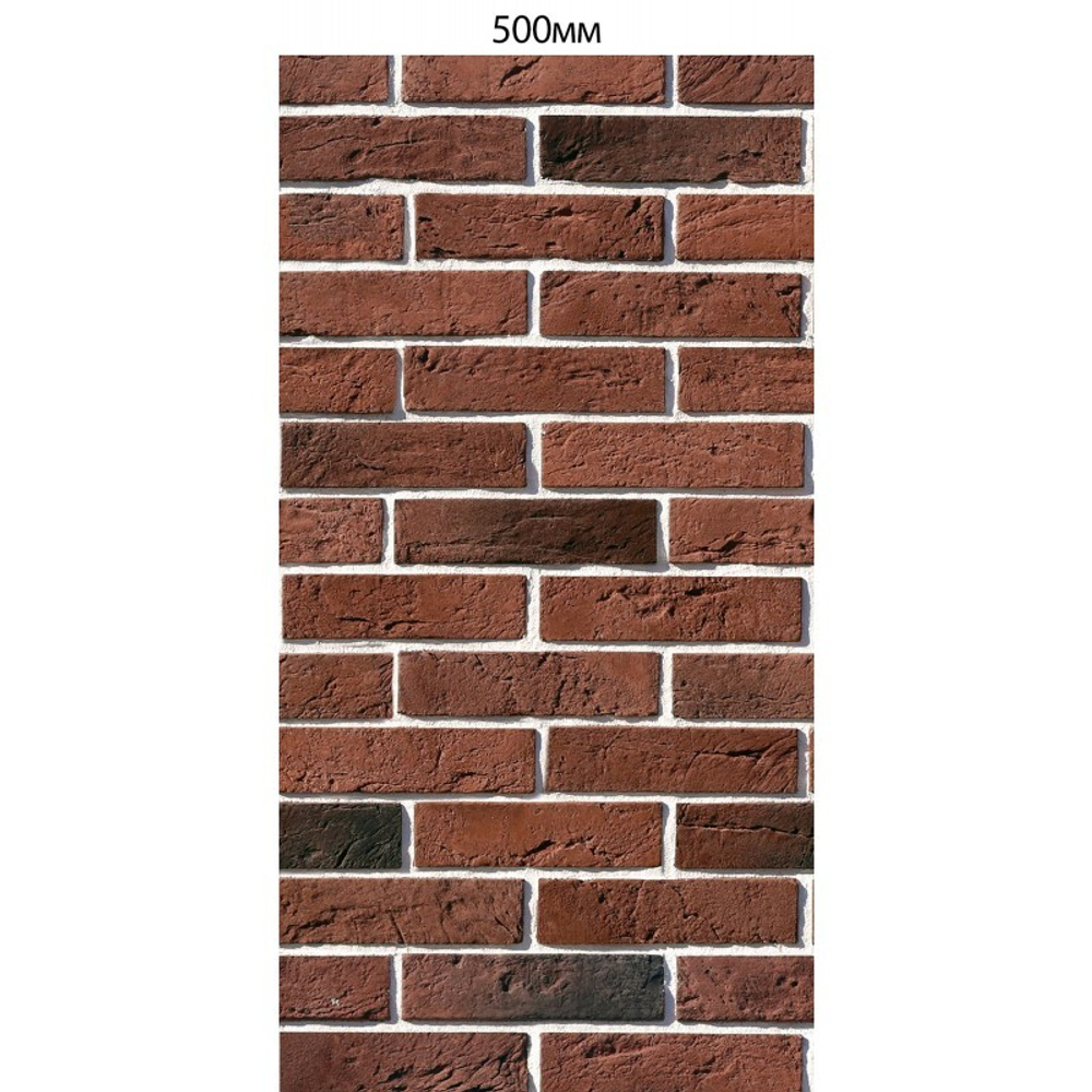 Панель ПВХ ВЕК фотопечать 3D матовая Кирпич бордо 2700х500 мм