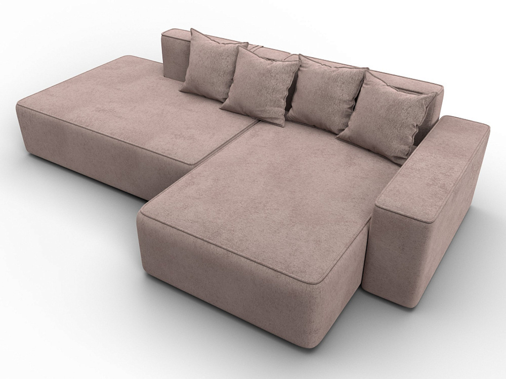 Диван угловой Лига-079 угол правый ВЕЛЮР TOWER 05 бежевый