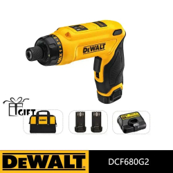 DEWALT Электрическая отвертка 7,2 В, с двумя батареями и сумка для инструментов,Складная перезаряжаемая литиевая аккумуляторная электрическая дрель-отвертка DCF680G2