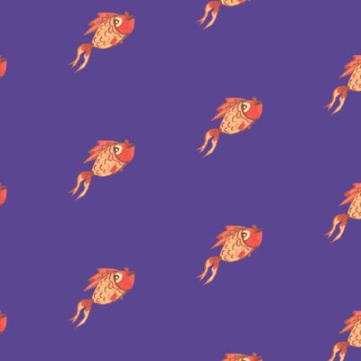 Купить ткань с акварельными рыбками для скатерти суши кафе. Buy tablecloth fabric watercolor fish.