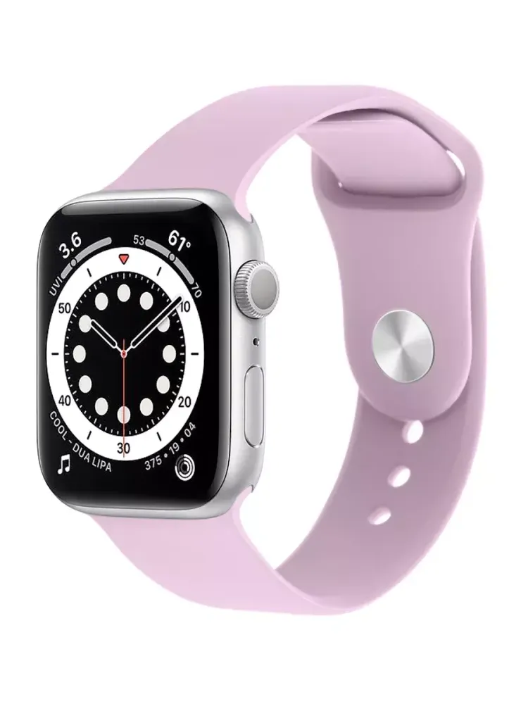 Браслет-ремешок для Apple Watch Silicone color -bloking strap (WH5310-BL) Glossy pink+light cyan