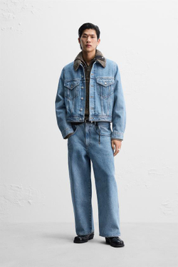 ZARA X NANUSHKA ДЖИНСЫ ШИРОКОГО КРОЯ, СИНИЙ