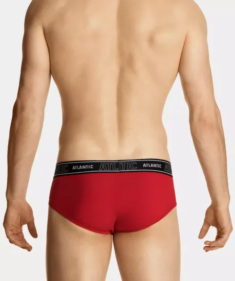 Мужские трусы слипы спорт Atlantic Magic Pocket MP-1569, красные