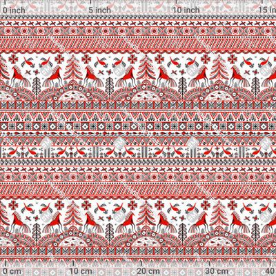 Лошади, птицы, ель - символ благополучия, уда by Irina Skaska 500 DPI