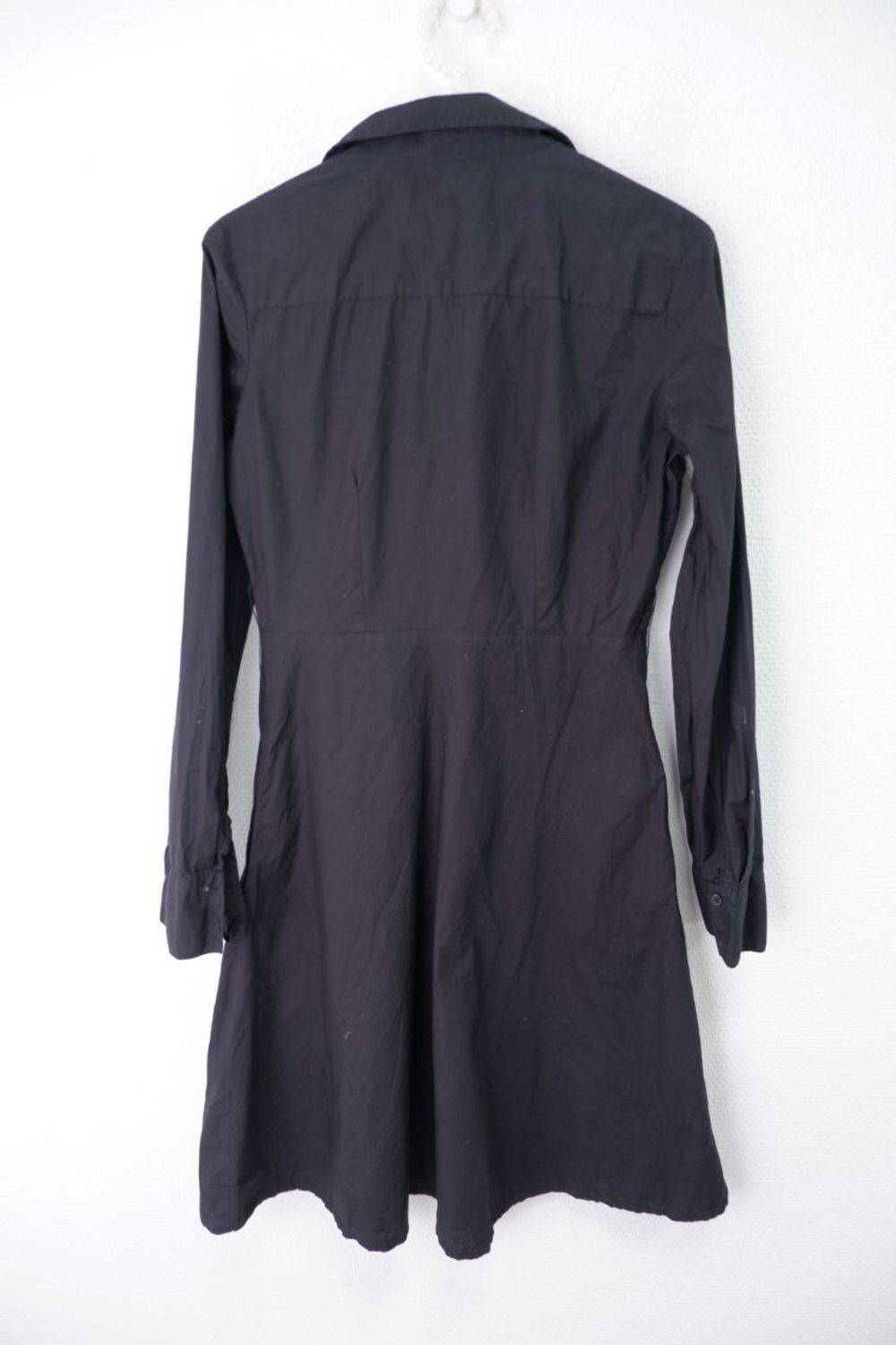 Платье-рубашка Mango черное 44 размер