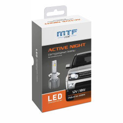 Светодиодные лампы MTF Light H4/H19 Active Night 1750lm, 6000K (к-т 2шт.)