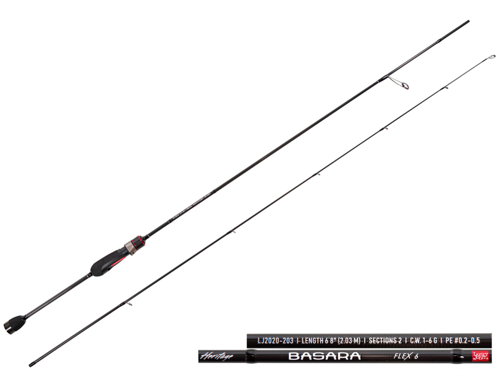 Спиннинг Lucky John Basara Flex 6`8" / 203 см, 1-6 г