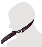 Кляп с наружным фаллоимитатором Knebel mit Dildo (Цвет: черный)