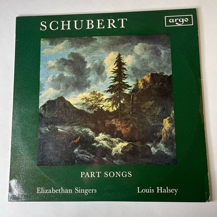 Винтажная виниловая пластинка LP Schubert Шуберт, Elizabethan Singers, Louis Halsey Part Songs (Англия 1967)