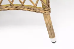 "Эспрессо" плетеный круглый стол, диаметр 80 см, цвет соломенный