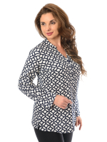 Блузка БЛ-22/синебелый-иллюзия