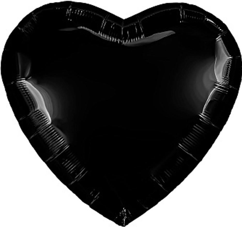 Р 9''/23 см. Мини-сердце Черный блеск