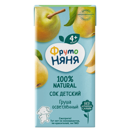 Сок Фруто Няня груша осветлённый 0,2 л