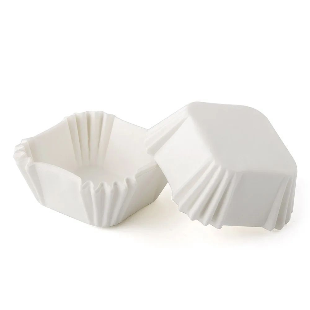 Капсулы бумажные квадратные белые 3,5*3,5см 50шт