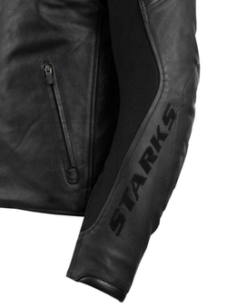 Кожаная мотокуртка STARKS SN №1 черная