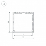 Профиль накладной Arlight ARH-POWER-W35-2000 ANOD 016138