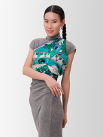 Платок «Каменный цветок» 100% шёлк