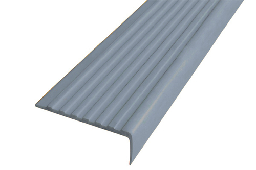 Угол БЕЗ КЛЕЯ противоскользящий на ступени резиновый серый