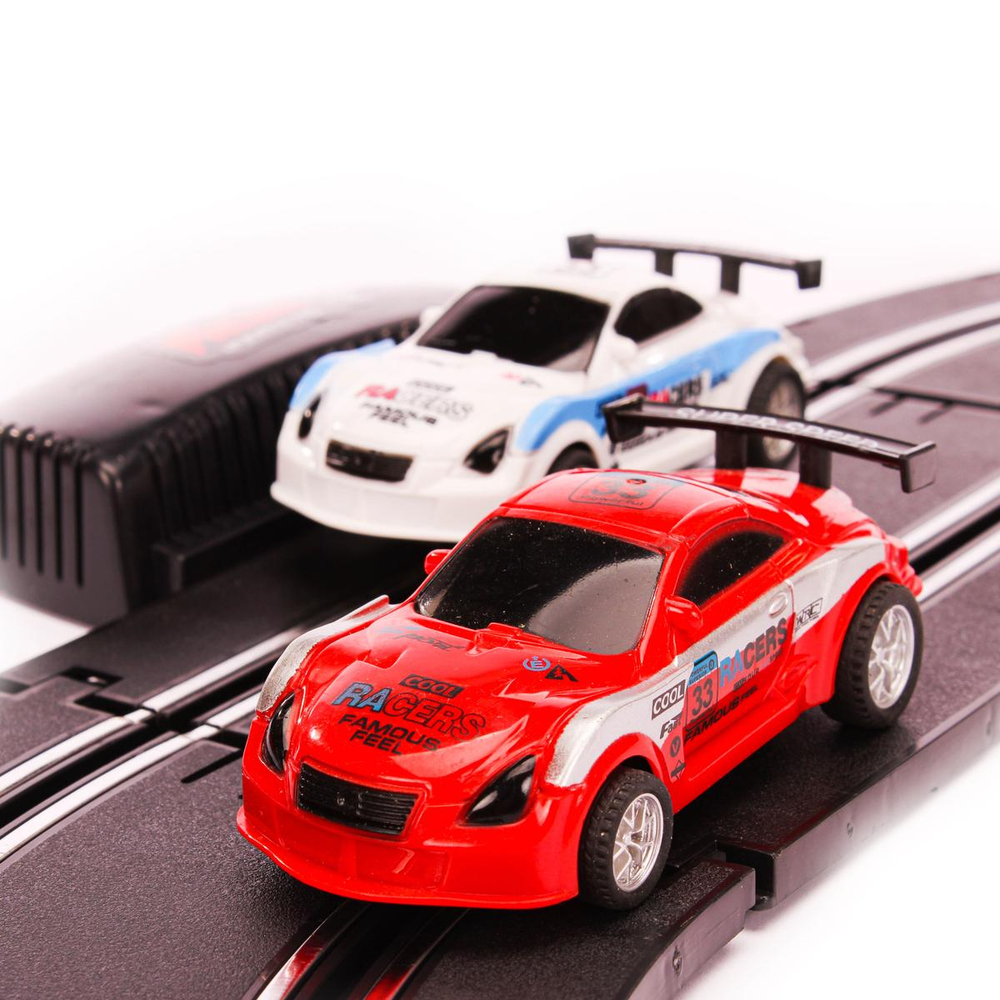 Автотрек на бат. +2машины, коробка 6612-B