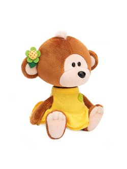 Мягкая игрушка Обезьянка Отиша в желтом платье 15см