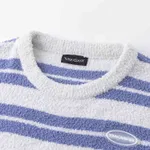 Свитер Ymkashix Soft Strips белый/голубой