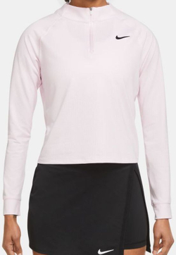 Женская теннисная футболка (dł. Рукава) Nike Court Dri-Fit Victory Top LS W - regal pink/black