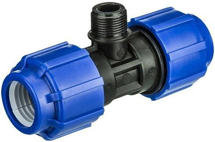 Тройник компрессионный ПНД Pro Aqua UNIO d25x3/4" наружная резьба