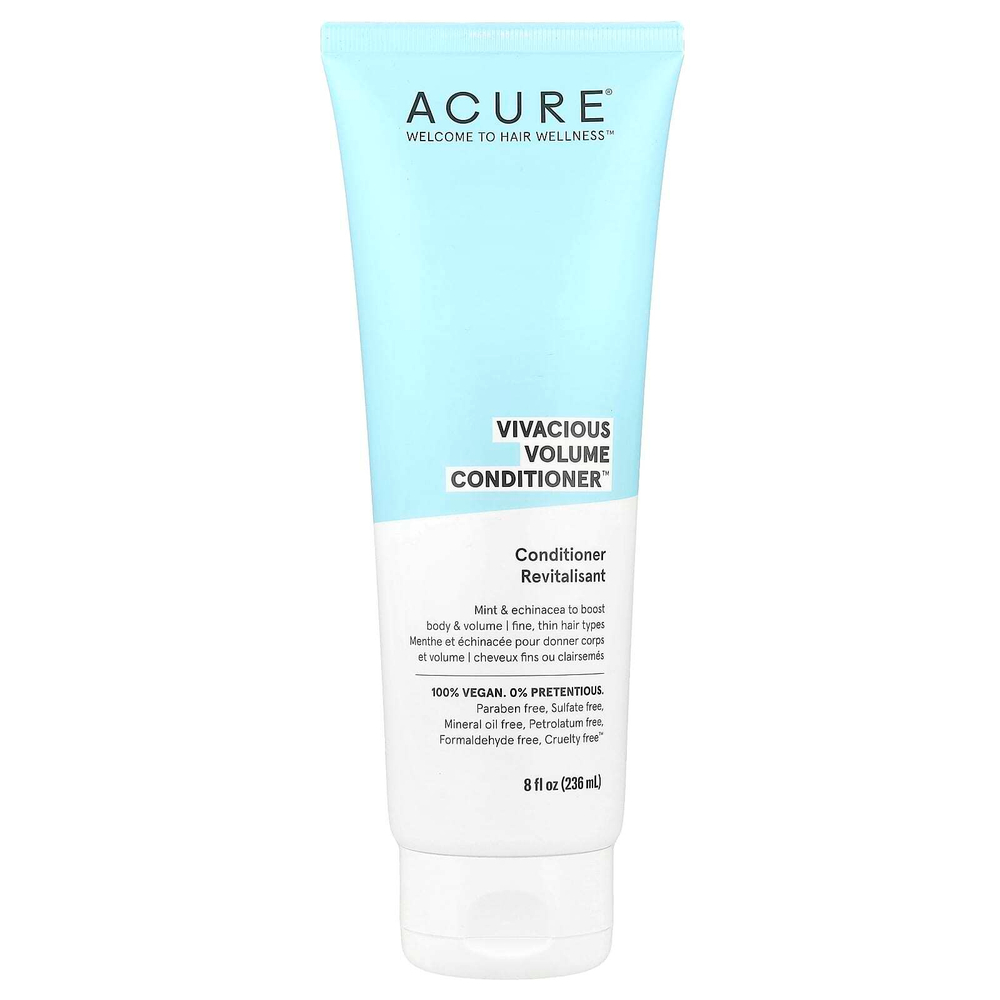 ACURE, Vivacious Volume Conditioner ™, кондиционер для тонких волос, для тонких волос, мята и эхинацея, 236 мл (8 жидк. Унций)