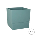 Горшок цветочный EDA 9 л, квадратный, бирюзовый