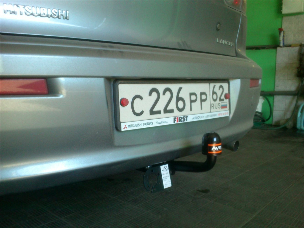 Фаркоп для Mitsubishi Lancer X 2007-2012 седан (без электрики) (паспорт и сертификат) AvtoS.MI19
