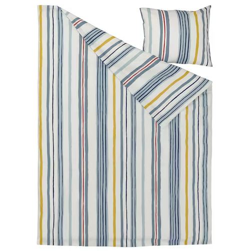 НАТТСЛАНДА NATTSLANDA Декоративные пододеяльник и наволочка, узор в полоску, 150x200/50x60 см