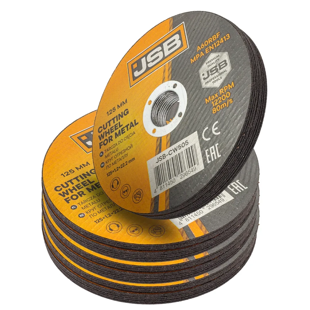 Круг отрезной по металлу 125x1.2x22.2мм (к-т 40 шт) JSB JSB-CW505[к-т 40 шт.]