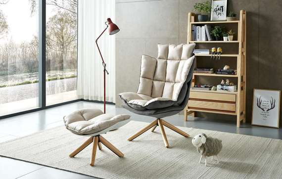 Оттоманка Hush бежевая