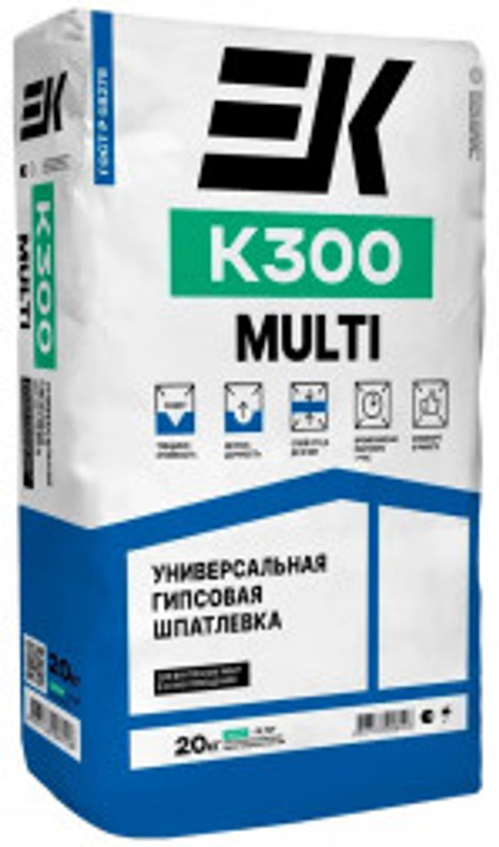 Финишная гипсовая шпатлевка ЕК К300 (20кг)