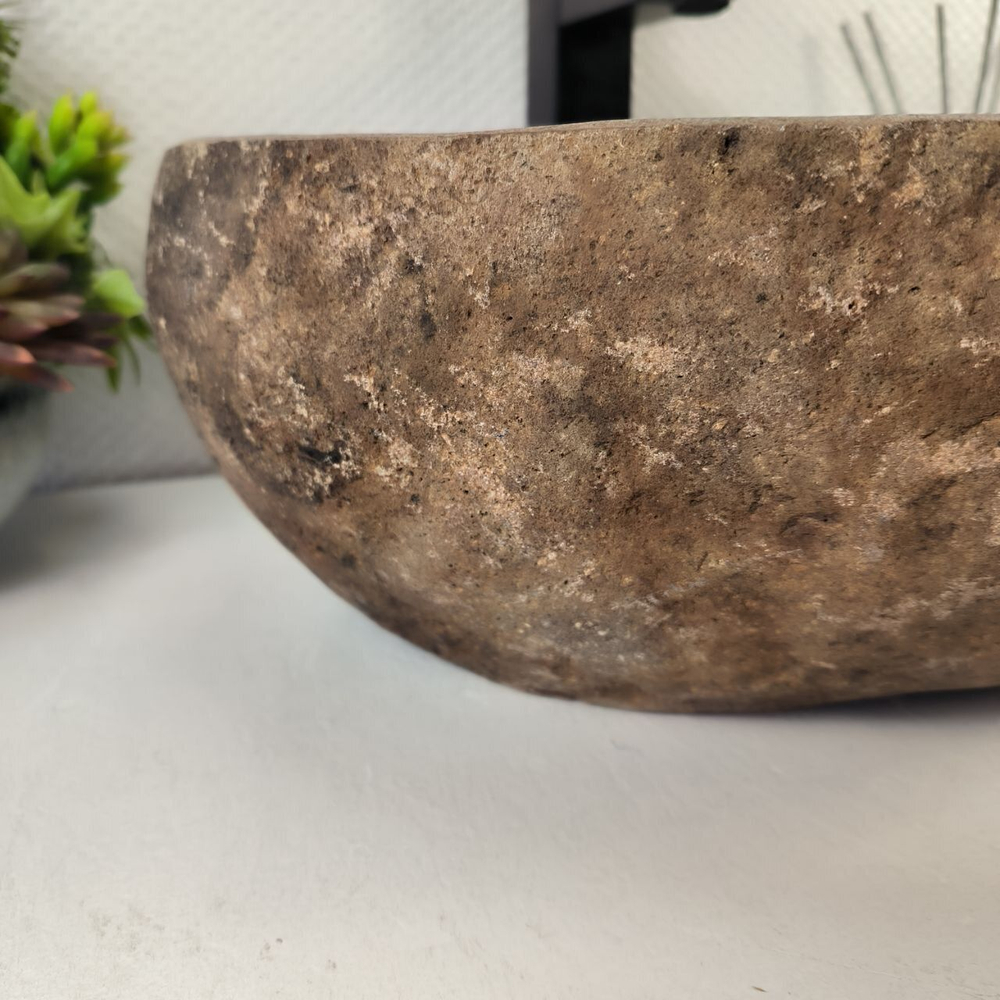 Каменная раковина из речного камня RS-05473 (42*35*16) 0861 из натурального камня