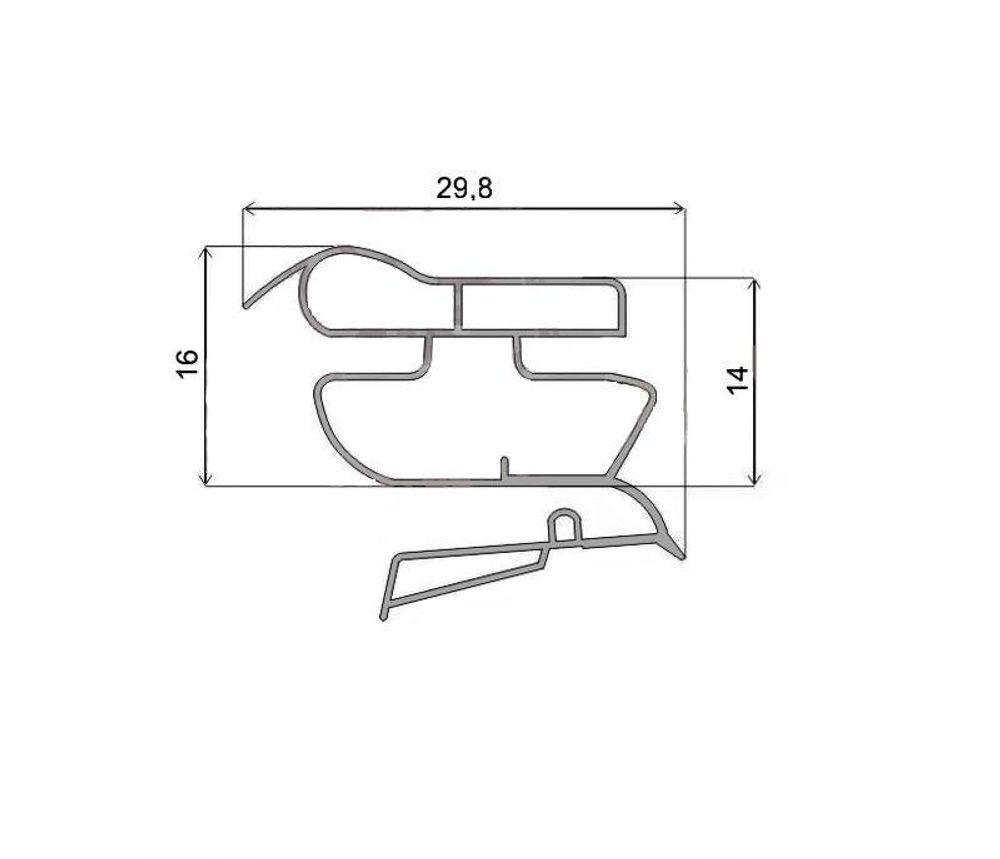 Уплотнитель двери холодильника Stinol (Стинол) 102, (830x570 мм)