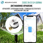 Умный Zigbee шаровый кран с электроприводом DN20 (3/4" дюйма) USB5V + ручное управление (Работает с eWelink, Алиса)