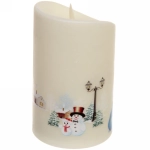 Сувенир с подсветкой «Свеча с Дедом Морозом» 7,5*12,5см (пламя колышется)